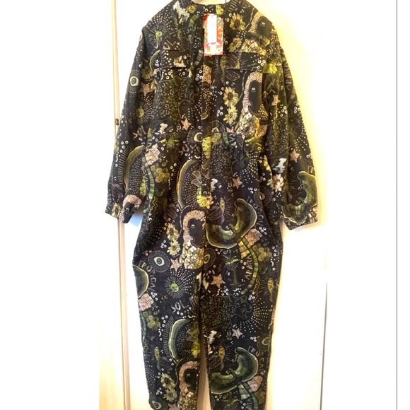 FARM Rio X Anthropologie Borogodo Green Jumpsuit - Picture 7 of 14